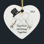 Décoration En Céramique Premier Noël ensemble SNOWMAN COUPLE<br><div class="desc">Ornement adorable que vous pouvez personnaliser de votre propre façon spéciale.Le Couple Snowman sont trop mignon. Idéal pour n'importe quel couple,  pas seulement les jeunes mariés. Fille de Noël ou Anniversaire,  Renouveau des Vows... tous ceux qui sont amoureux...  Cadeau fiançailles,  WEDDING SHOWER Certains des beaux graphismes sont des graphismes©charmantes-doodles</div>