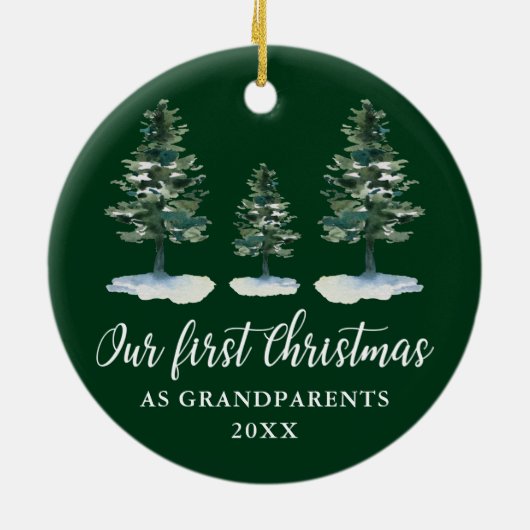 Décoration En Céramique Premier Noël Grands-Parents Green Pines (Dos)