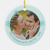 Décoration En Céramique Premier Noël Inséparables mariés Photo (Dos)