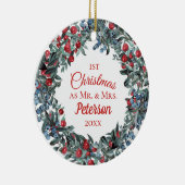 Décoration En Céramique Premier Noël M. et Mme Berries Wreath (Droite)