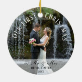 Décoration En Céramique Premier Noël Marié comme M. & Mme (Dos)