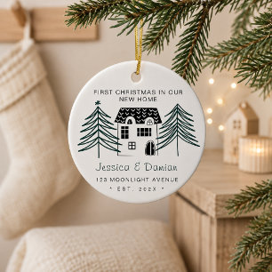 DÉCORATION EN CÉRAMIQUE PREMIER NOËL MINIMALISTE DANS NOTRE NOUVEAU FOYER