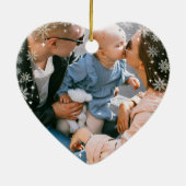 Décoration En Céramique Premier Noël moderne ensemble 2 Photos Coeur (Dos)