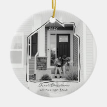 Premier Noël Nouvelle Maison Ligne Art Maison Phot