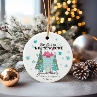 Décoration En Céramique Premier Noël personnalisé dans une nouvelle maison