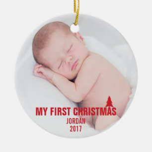 Décoration En Céramique Premier Noël personnalisé de bébé en céramique orn
