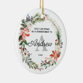 Décoration En Céramique Premier Noël personnalisé en tant que grand-parent (Droite)