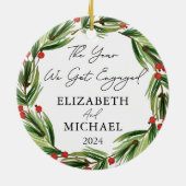 Décoration En Céramique Premier Noël personnalisé Engagé Festive (Dos)