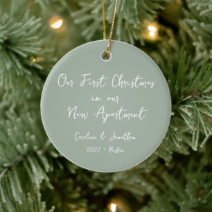 Décoration En Céramique Premier Noël Personnalisé Nouveau Appartement Sage
