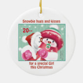 Décoration En Céramique Premier Noël, Petite-fille, Mignonne Snowbie (Dos)