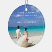 Décoration En Céramique Premier Noël Plage tropicale Mariage (Gauche)