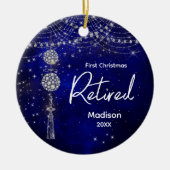 Décoration En Céramique Premier Noël retraité bleu faux strass (Devant)