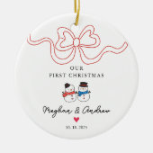 Décoration En Céramique Premier Noël Snowman Noël (Devant)