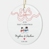 Décoration En Céramique Premier Noël Snowman Noël (Gauche)