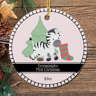 Décoration En Céramique Premier Noël "Zebra