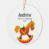 Décoration En Céramique Premier Ornament de Noël Cheval Rocher - Personnal (Gauche)