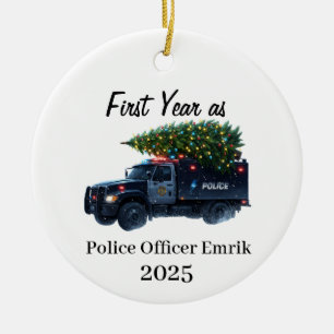 Décoration En Céramique première année en tant qu'agent de police