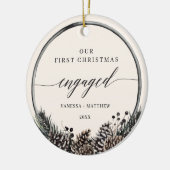 Décoration En Céramique Première couronne de pin rustique (Gauche)