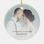 Décoration En Céramique Première couverture photo de Noël mariée (Dos)