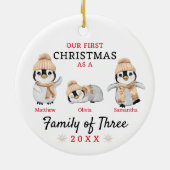 Décoration En Céramique Première famille de Noël des trois (Dos)