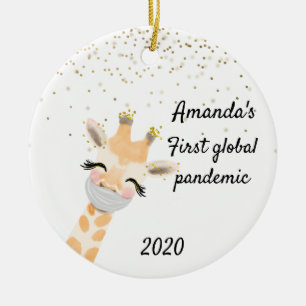 Décoration En Céramique Première girafe pandémique mondiale 2020