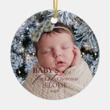 Première Noël de bébé Statistiques de naissance Or
