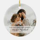 Décoration En Céramique Première Noël Mariée Nouvelle Photo (Dos)