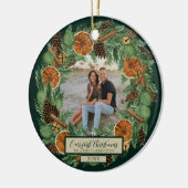 Décoration En Céramique Première Noël Une photo Russe Pine Wreath (Gauche)