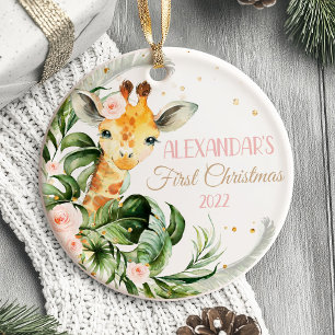 Décoration En Céramique Première Ornementation de Noël de bébé animal Safa