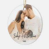 Décoration En Céramique Première photo de Noël du bébé (Gauche)