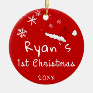 Décoration En Céramique Première photo de Noël du Père Noël