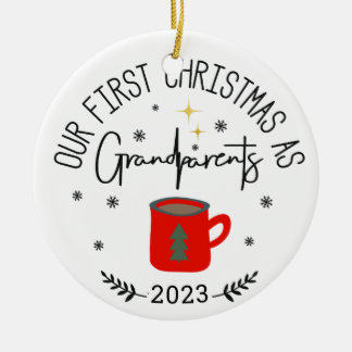 Décoration En Céramique Première Photo De Noël En Coupe Du Café Grand-Pare