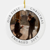 Décoration En Céramique Première photo de Noël engagée (Dos)