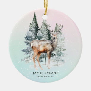Décoration En Céramique Première Photo De Noël Woodland Et Date De Naissan