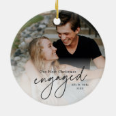 Décoration En Céramique Première photo manuscrite de Noël (Dos)