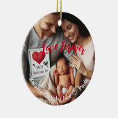 Décoration En Céramique Première Saint Valentin | Photo personnalisée (Droite)