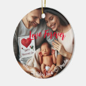 Décoration En Céramique Première Saint Valentin | Photo personnalisée (Gauche)