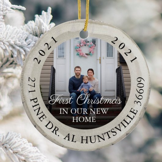 Décoration En Céramique Première tranche de bouleau blanc dans notre nouve