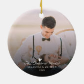 Décoration En Céramique Premières fêtes de Noël mariées (Dos)