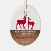 Décoration En Céramique Premiers de Noël cerfs communs rustiques de (Droite)