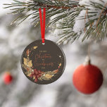 Décoration En Céramique Premiers grands-parents de Noël Cuivre rustique Ph<br><div class="desc">Marquez le premier Noël comme grand-parents avec cet ornement design de vacances moderne et rustique. Il présente une couronne naturelle de vacances en aquarelle composée de cônes de pin, de feuilles séchés, de brindilles et de baies, accentuée d'un joli arc, sur un arrière - plan gris chaud. "Noël" et "Grands-parents."...</div>