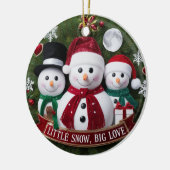 Décoration En Céramique Premium Luxury Snowman Family Christmas Wreath (Gauche)