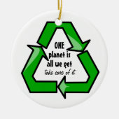 Décoration En Céramique Prenez soin de notre planète (Devant)