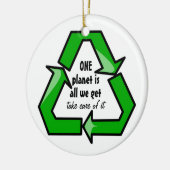 Décoration En Céramique Prenez soin de notre planète (Gauche)