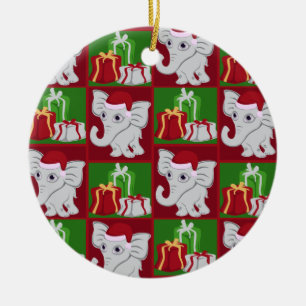 Décoration En Céramique Présents mignons de casquette de Père Noël d'ob
