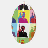 Décoration En Céramique Président Obama Pop Art (Gauche)