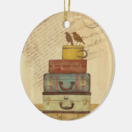 Décoration En Céramique Prêt À Voler Inséparables (Gauche)