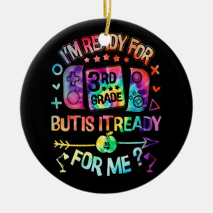 Décoration En Céramique Prêt pour la 3e année teinture de tarte Retournez 