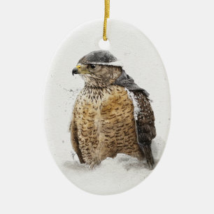 Décoration En Céramique Prêt Pour L'Ornement En Céramique De Neige