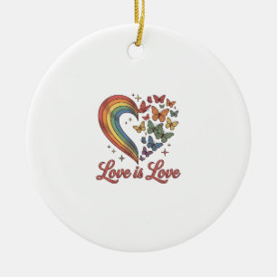 Décoration En Céramique Pride Papillon Cœur L'amour Est L'amour Conception